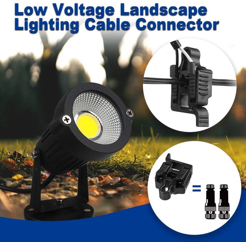 AizzKry Landscape Light Connectors Low Voltage Wire Connectors 12-18 Gauge UL Listed Low Voltage Cable Connector Waterproof for Landscape Lighting/Pathway Light/Spotlight, Pack of 12--Covering 12 Lights - Image 5
